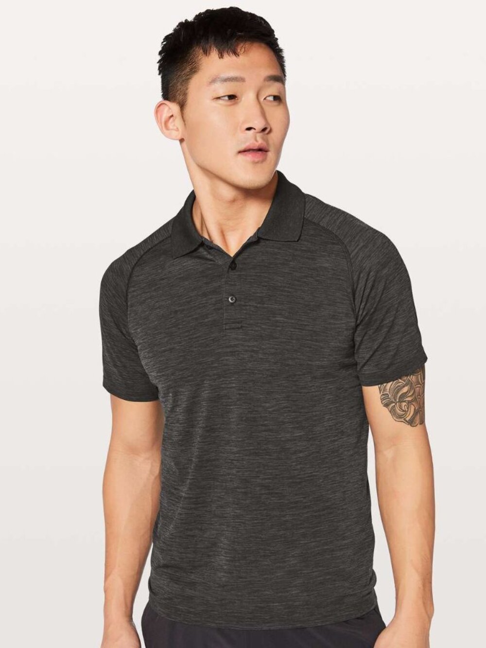 Lululemon Men's Metal Vent Tech Polo - Black/Grey